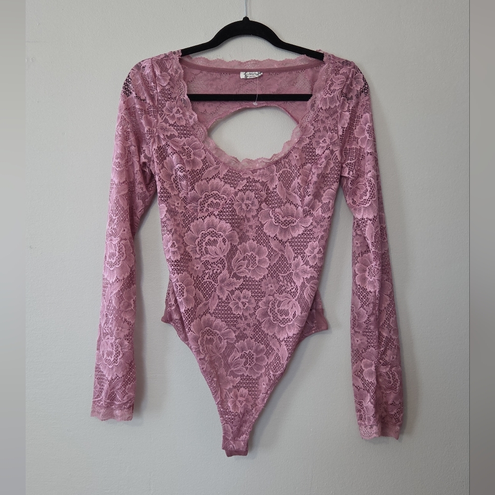 Free People Perfectly Fine Bodysuit Nostalgia Rose